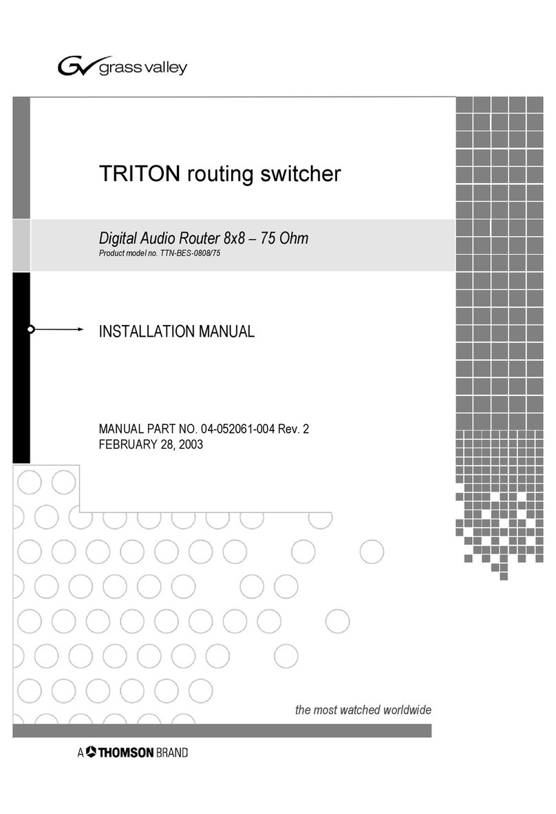 THOMSON Grass Valley Triton TTN-BES-0808/75 User manual