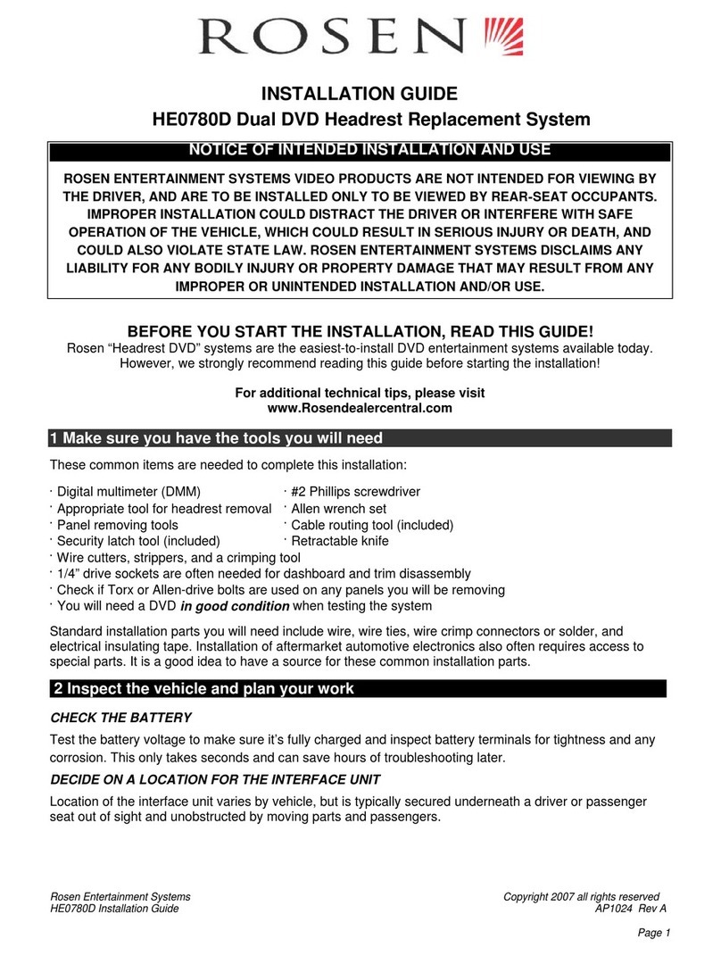 Rosen HE0780D User manual Rosen HE0780D User manual