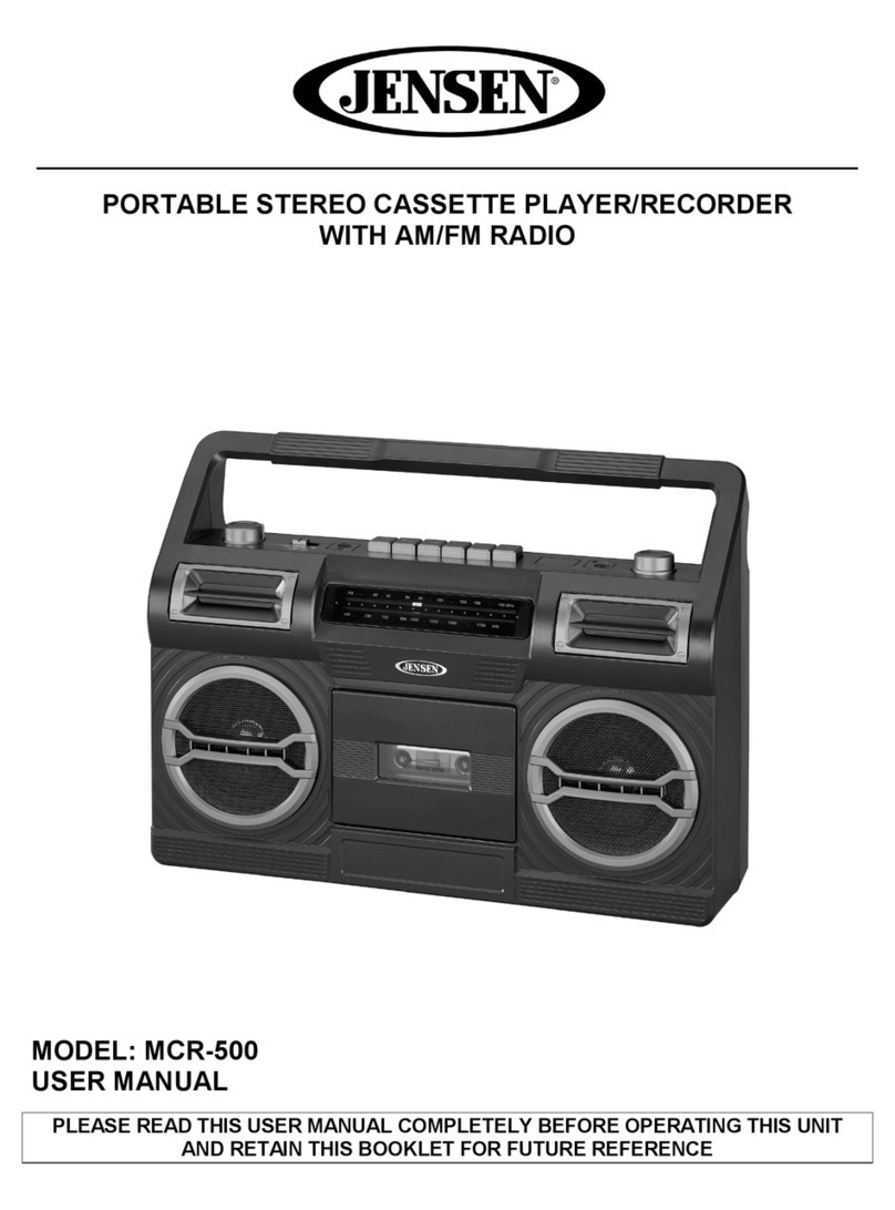 Jensen MCR-500 user manual