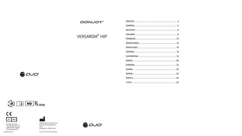 DJO DONJOY VERSAROM HIP manual