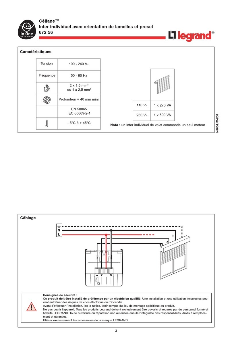 LEGRAND In One Celiane 672 56 User manual