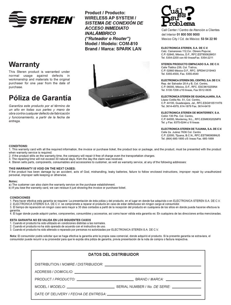 Steren COM-810 User manual