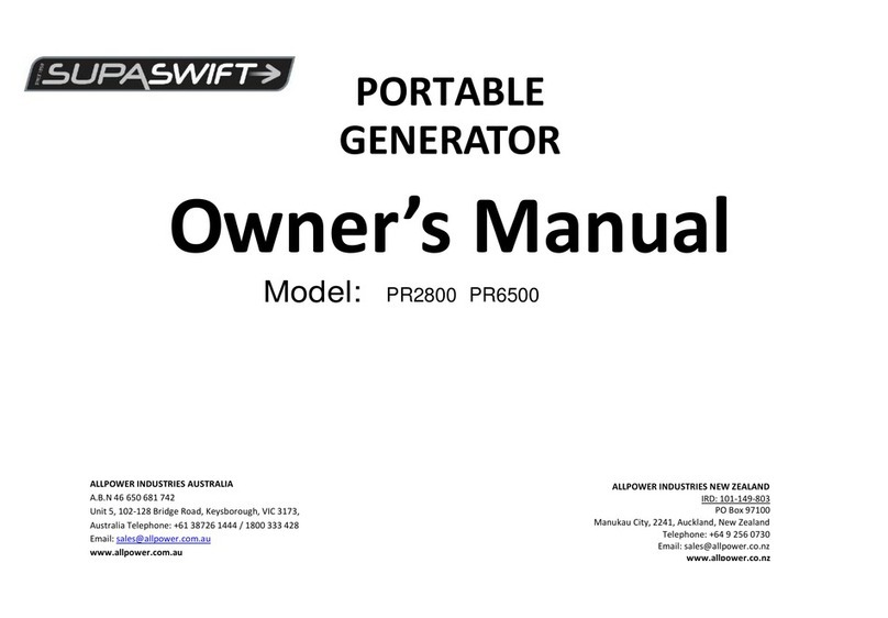 Supaswift PR2800 owner's manual
