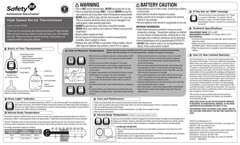 Safety 1st TADVANCED SOLUTIONS H060 user guide