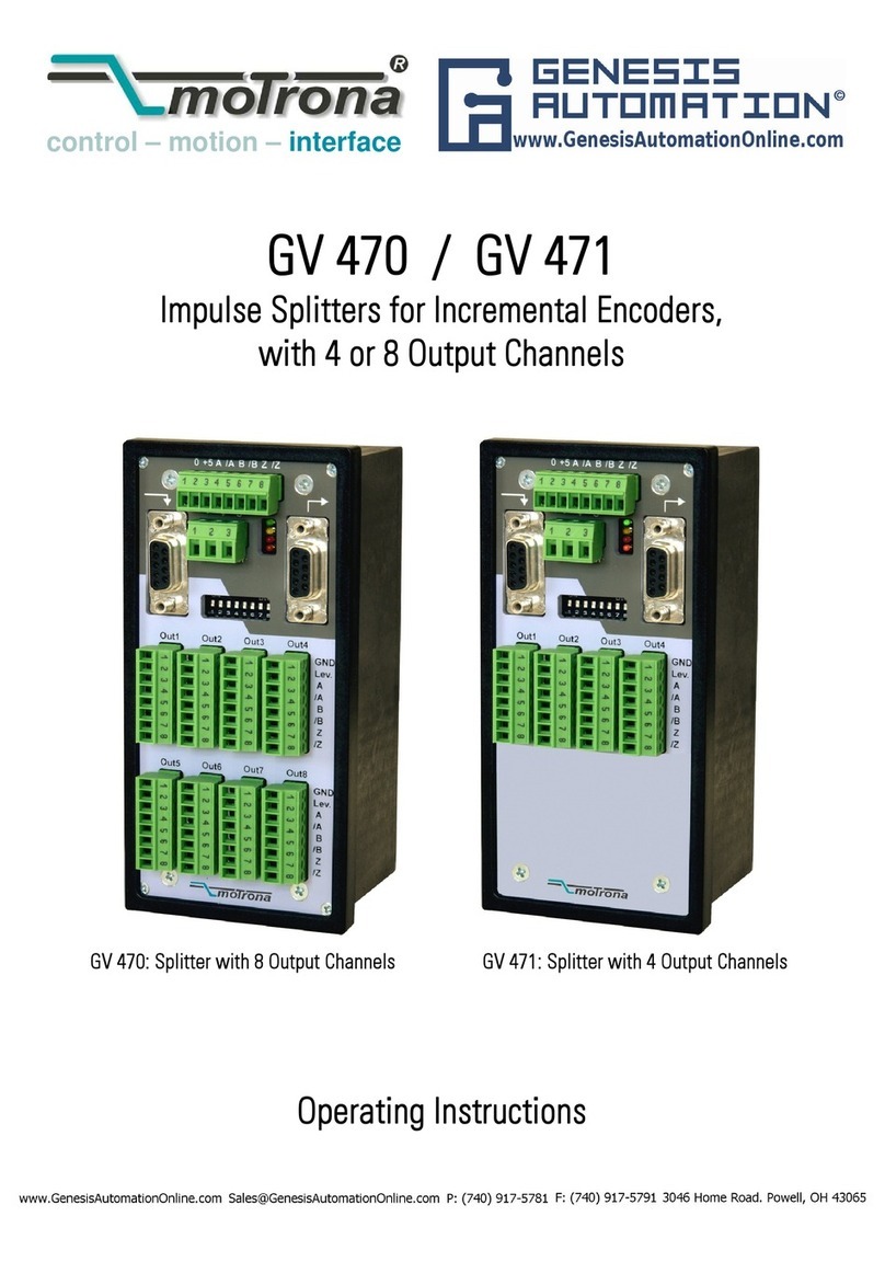 Genesis Automation Motrona GV 470 operating instructions
