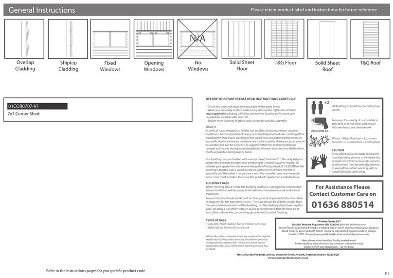 Mercia Garden Products 01COR0707-V1 Instruction manual Mercia Garden Products 01COR0707-V1 Instruction manual