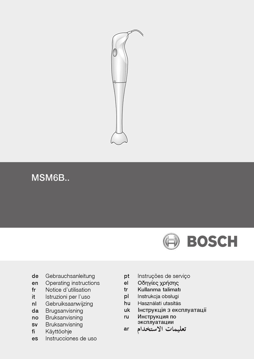 Bosch MSMB6 Series User manual