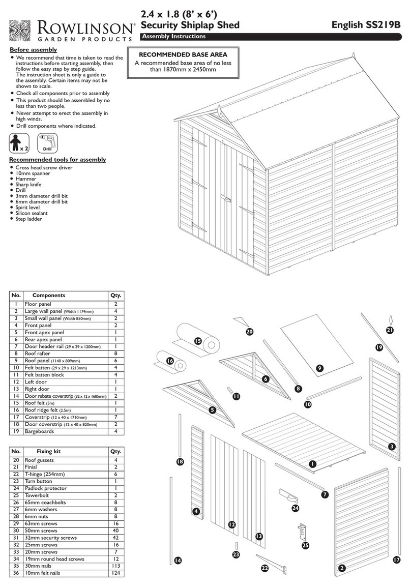 Rowlinson Garden Products SS219B Assembly instructions