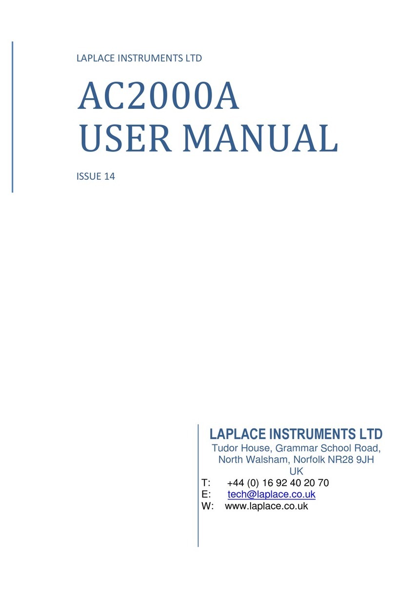 LAPLACE INSTRUMENTS AC2000A User manual