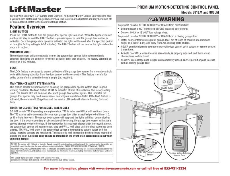 Chamberlain 881LM User manual