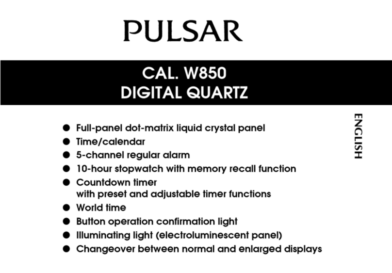 Pulsar W850 User manual Pulsar W850 User manual