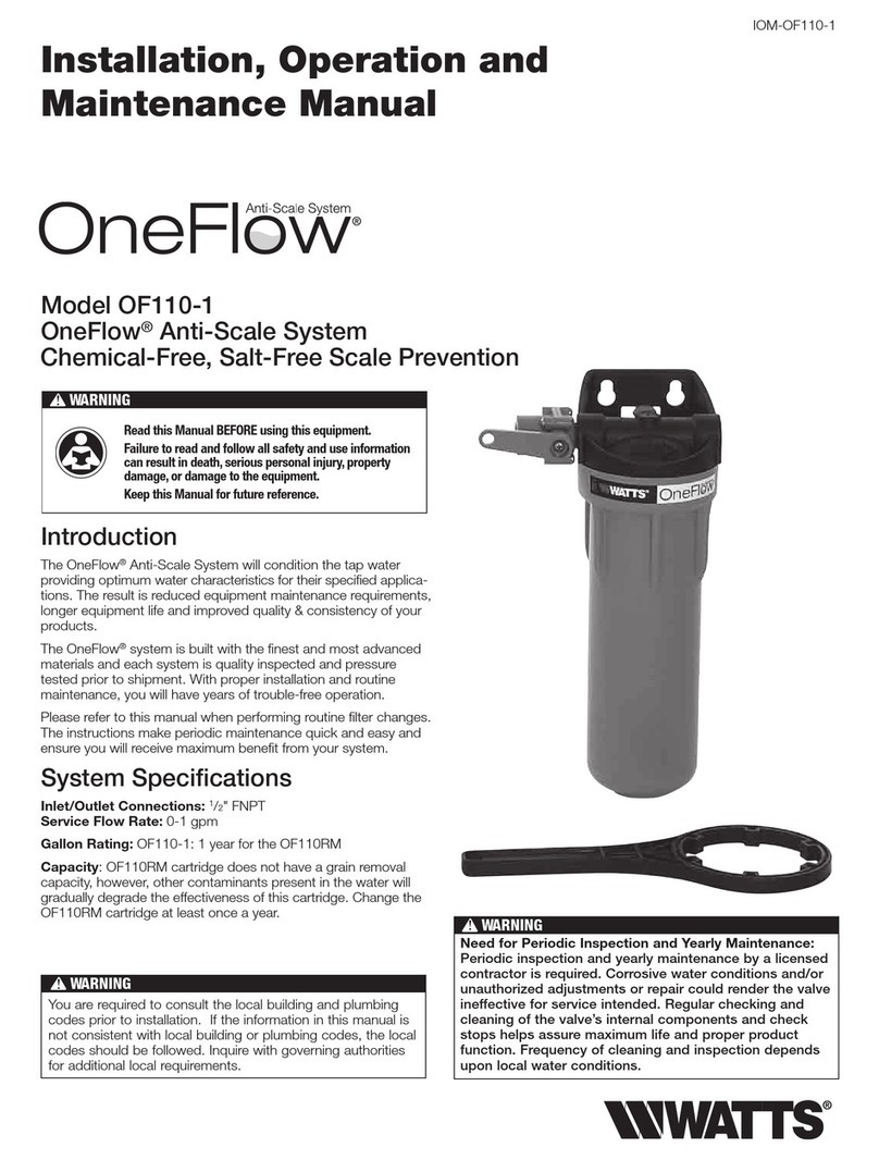 Watts OneFlow OF110 Installation, operation and maintenance manual