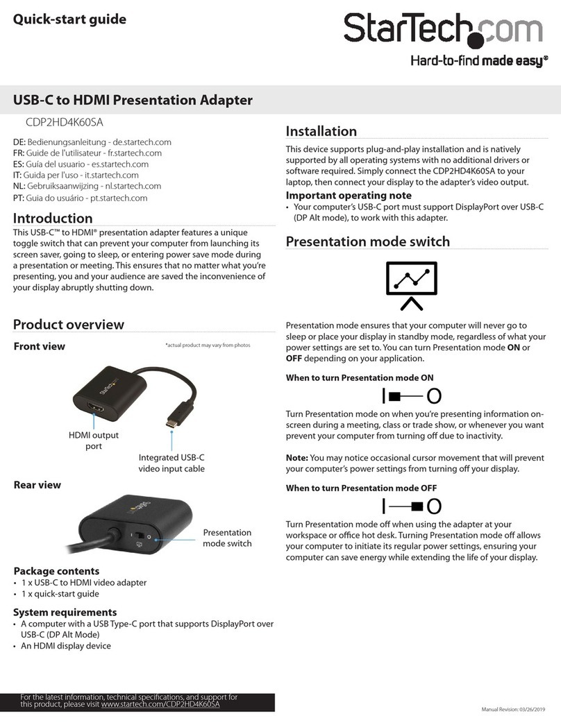StarTech.com CDP2HD4K60SA quick start guide