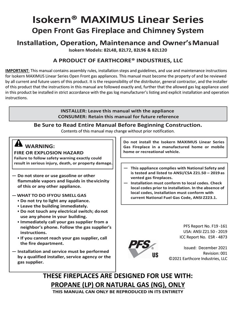 EarthCore Isokern Maximus Linear 82L48 Owner's manual