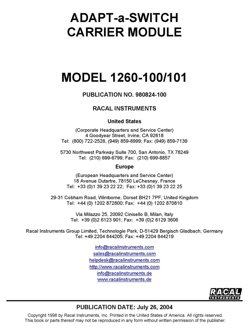 Racal Instruments 1260-100 User manual