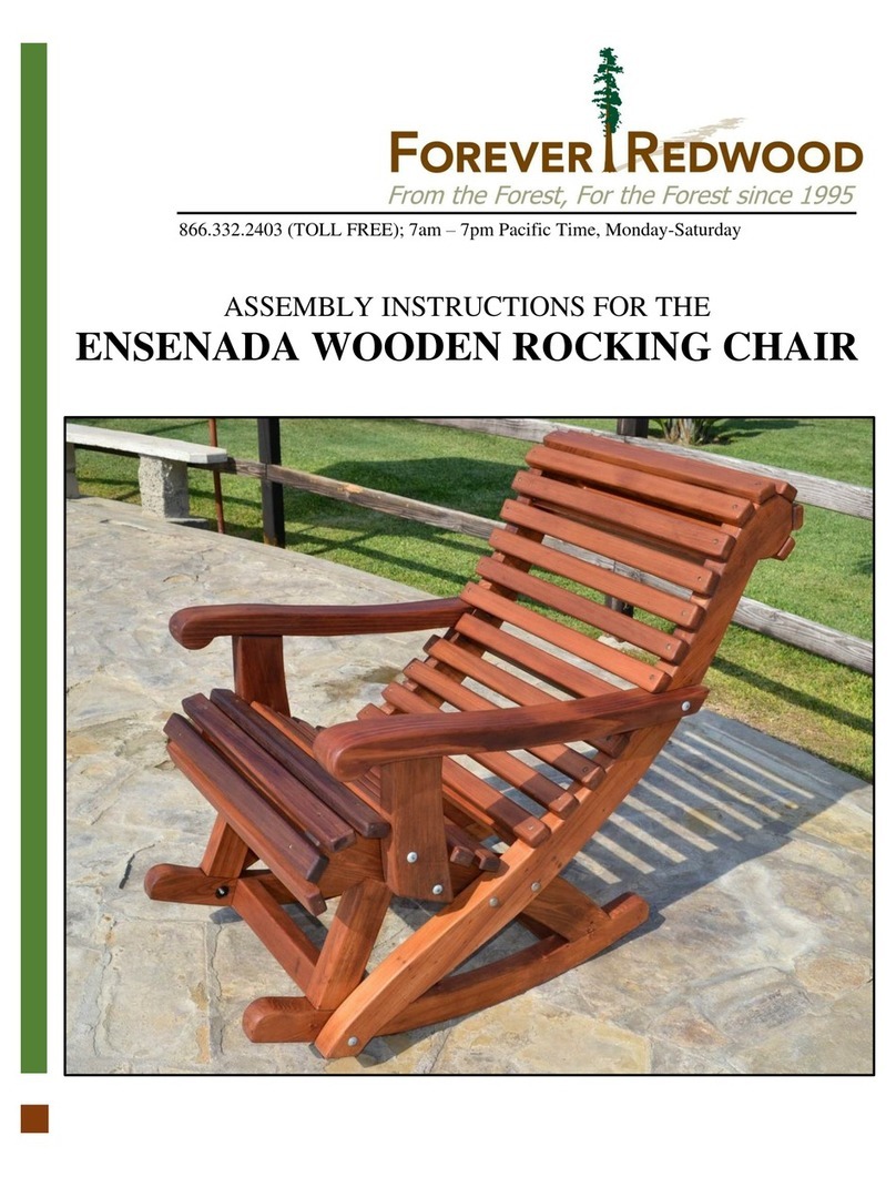 Forever Redwood ENSENADA WOODEN ROCKING CHAIR User manual