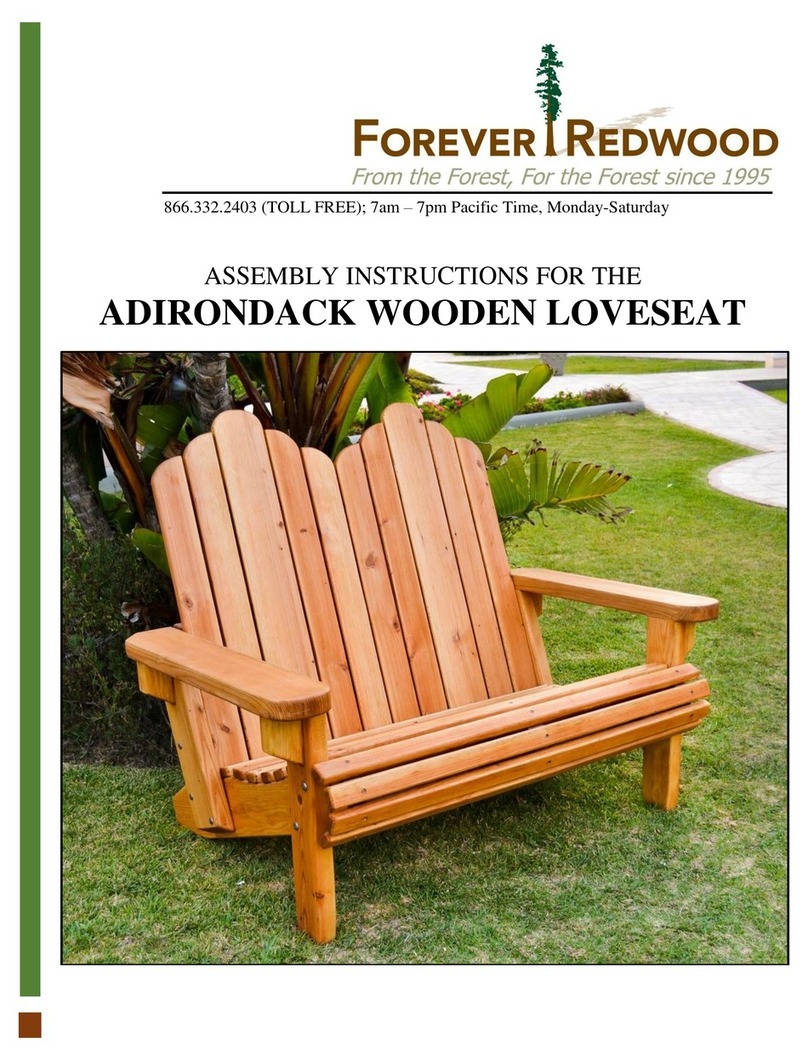 Forever Redwood ADIRONDACK WOODEN LOVESEAT User manual