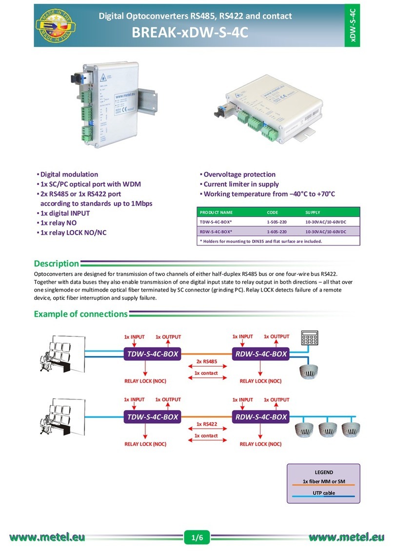 Metel BREAK-DW-S-4C Series quick start guide