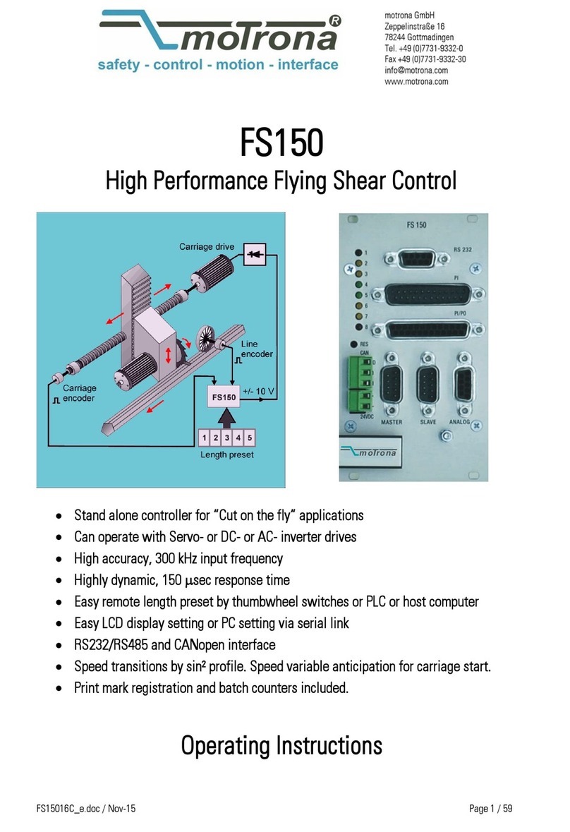 Motrona FS150 operating instructions