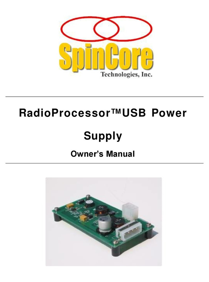 SpinCore Technologies RadioProcessor USB Power Supply owner's manual SpinCore Technologies RadioProcessor USB Power Supply owner's manual