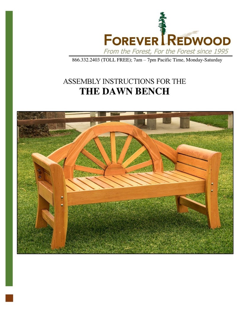 Forever Redwood THE DAWN BENCH User manual