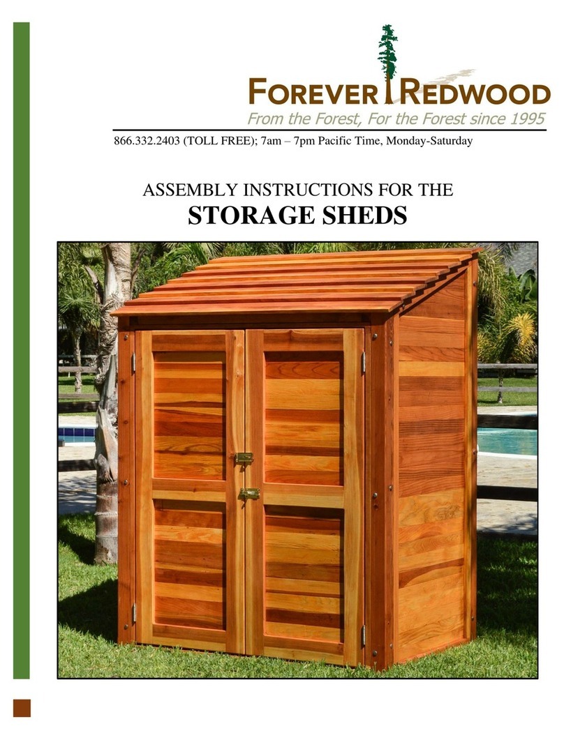 Forever Redwood STORAGE SHEDS Assembly instructions