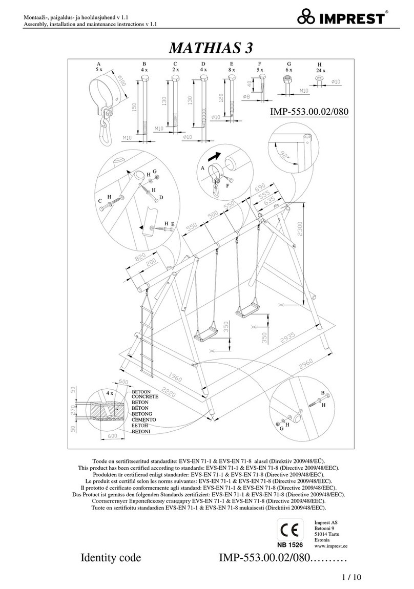 IMPREST MATHIAS 3 Assembly, installation and maintenance instructions