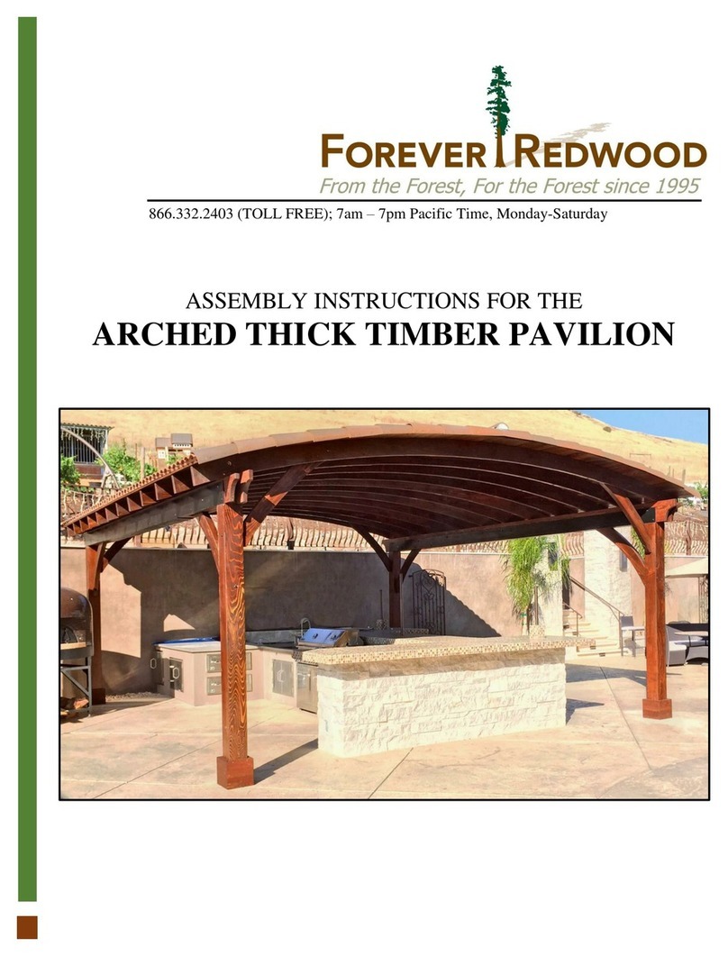 Forever Redwood ARCHED THICK TIMBER PAVILION User manual