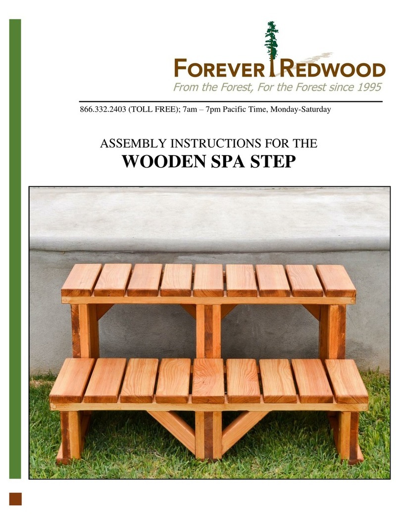 Forever Redwood WOODEN SPA STEP User manual