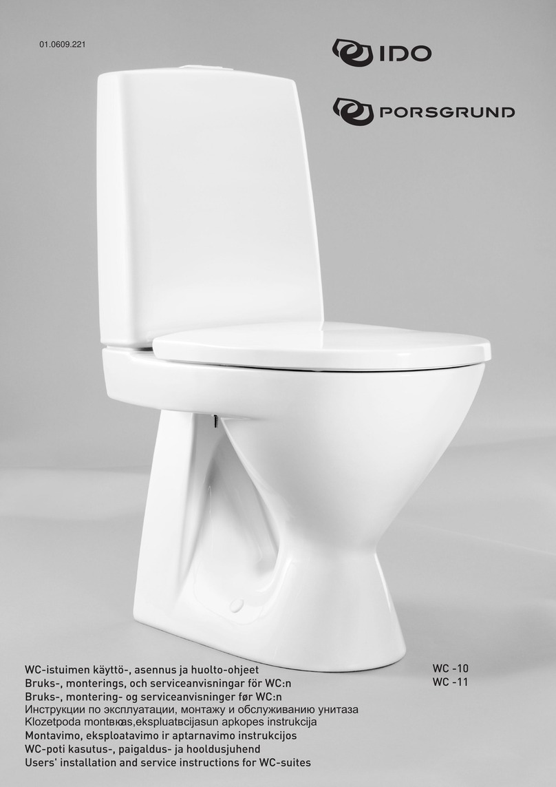 iDo Porsgrund WC-11 Users' installation and service instructions