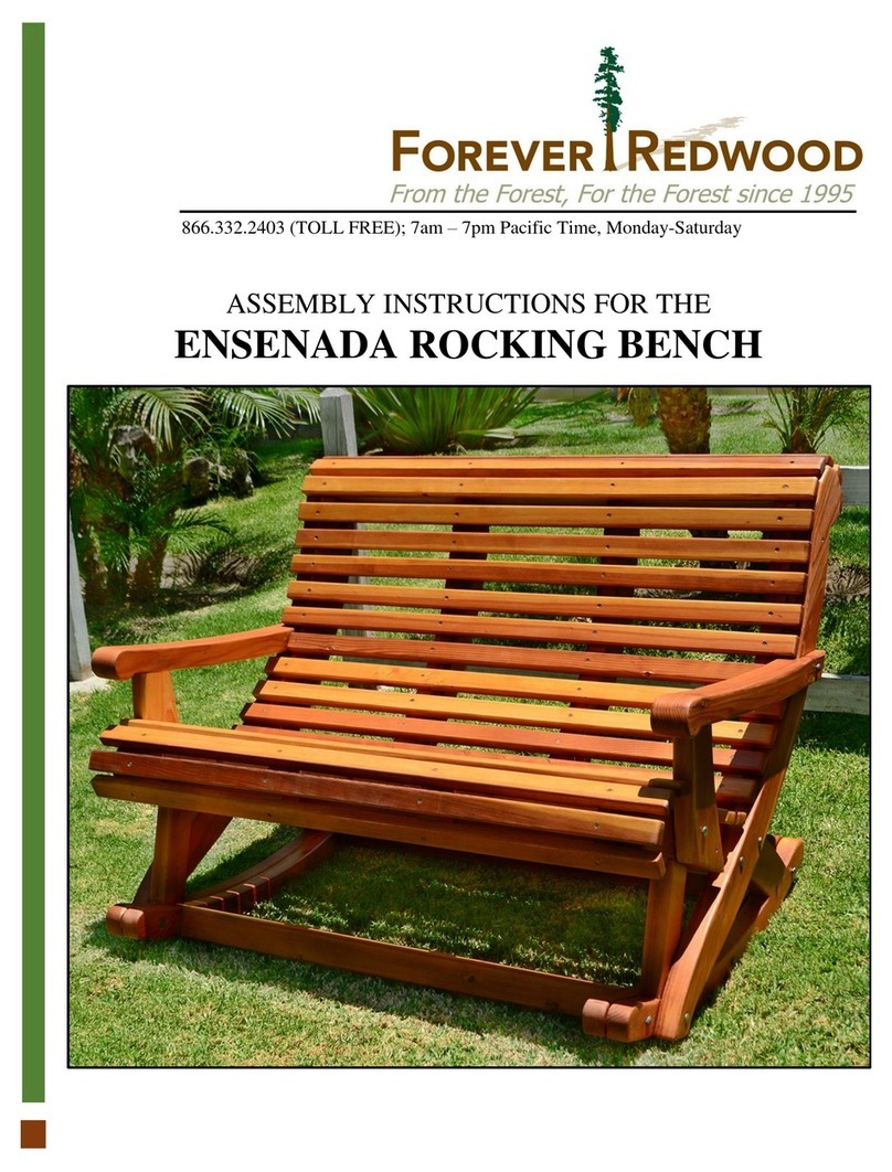 Forever Redwood ENSENADA ROCKING BENCH User manual