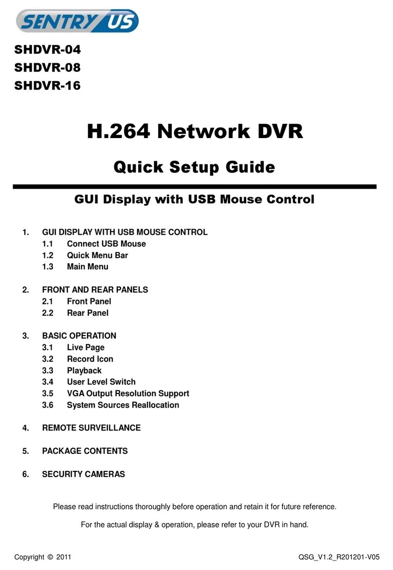 Sentry SHDVR-04 User manual
