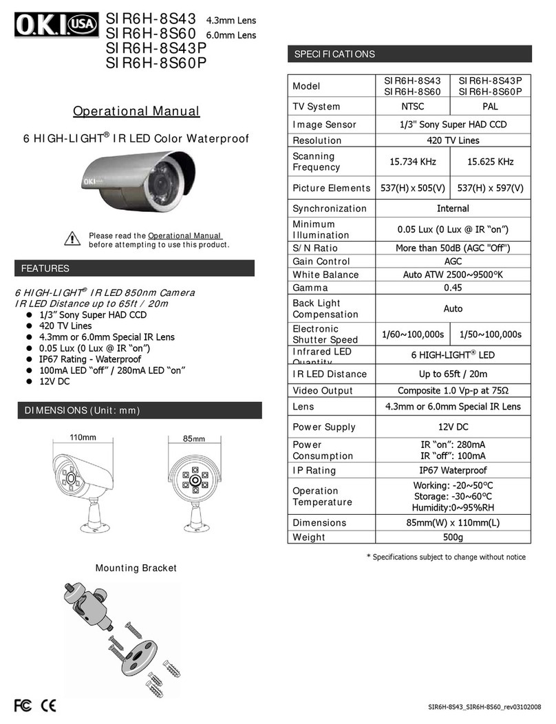 O.K.I. usa 6 HIGH-LIGHT SIR6H-8S43 Operational manual