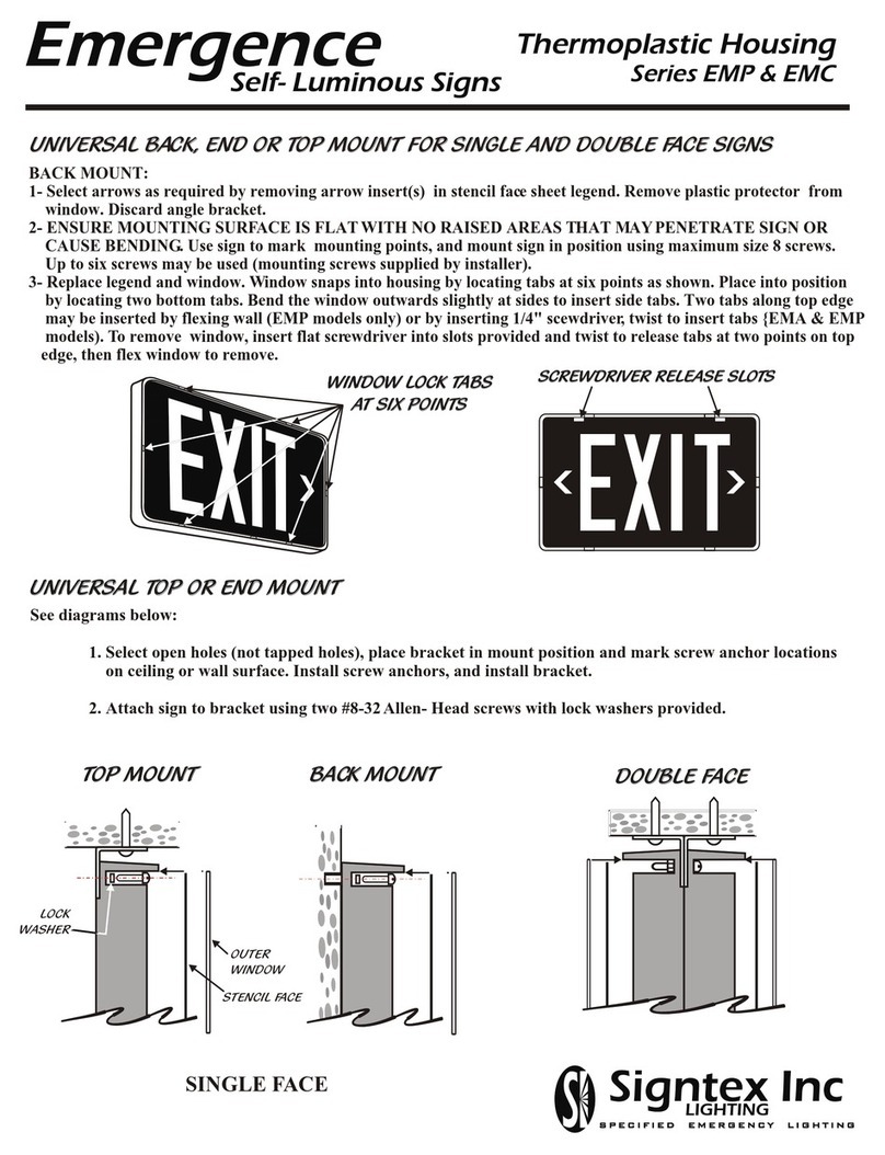 Signtex Lighting EMP Series instruction manual Signtex Lighting EMP Series instruction manual