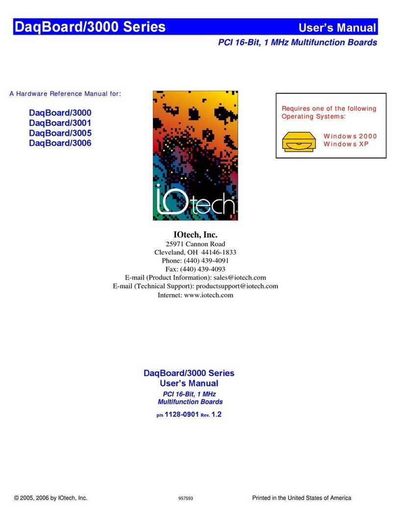 IOtech DaqBoard/3000 Series User manual
