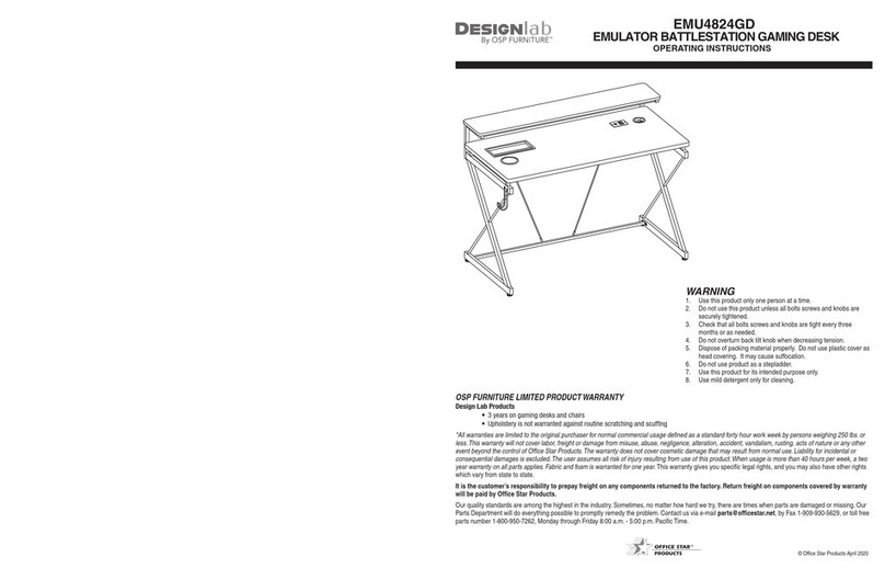 OSP furniture DESIGNlab EMULATOR BATTLESTATION EMU4824GD operating instructions