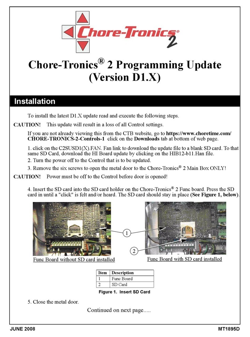Chore-Tronics 2 instruction manual