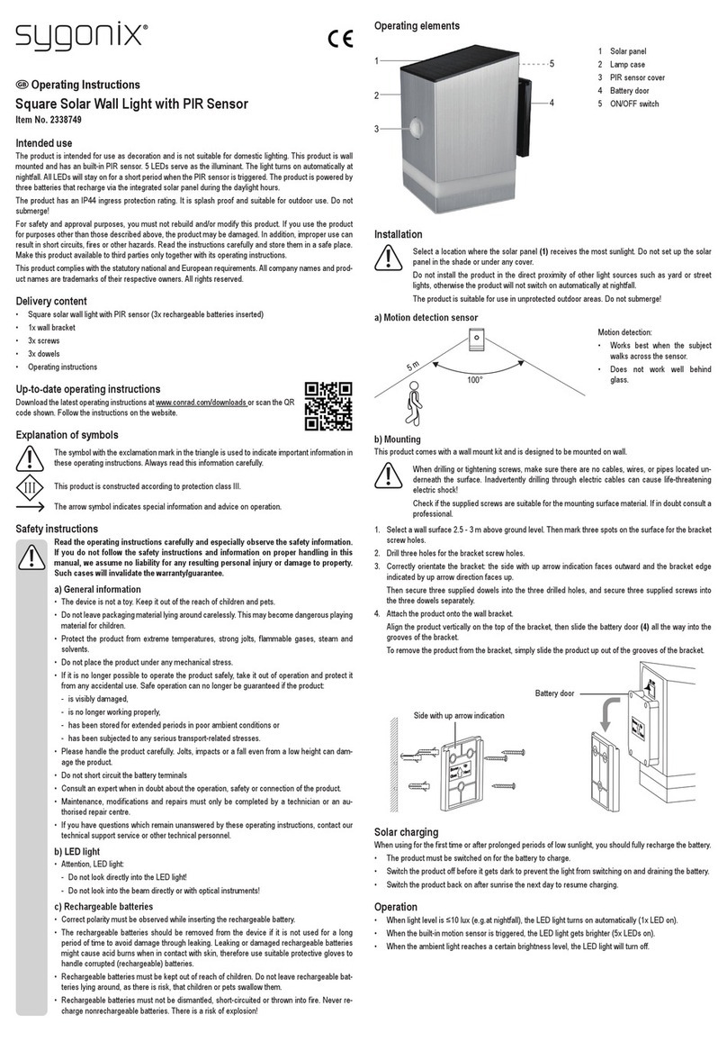Sygonix 2338749 operating instructions