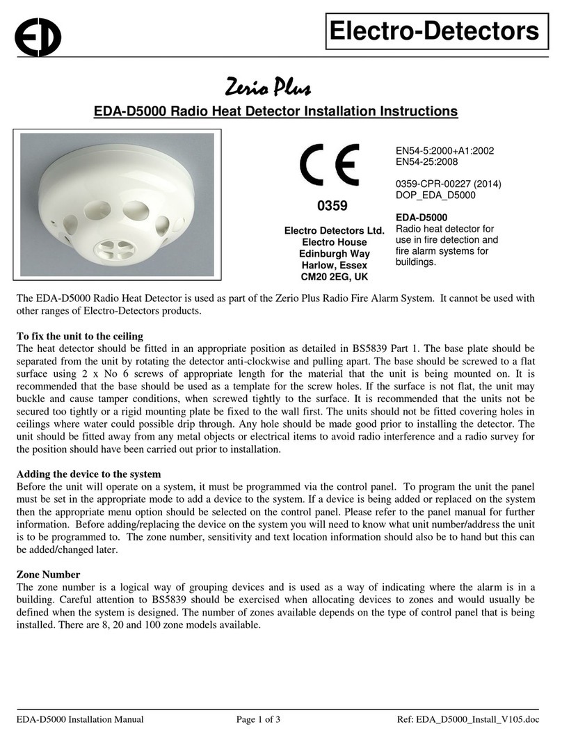 Electro Detectors EDA-D5000 installation instructions