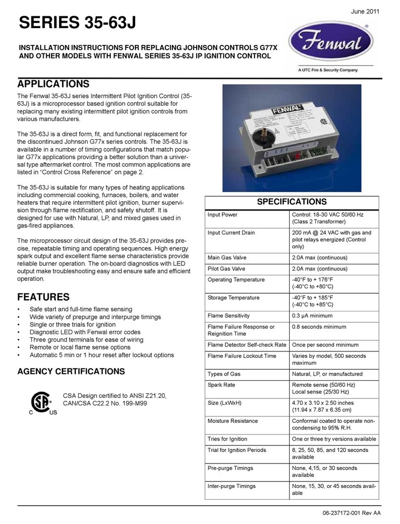 UTC Fire and Security Fenwal 35-63J Series User manual