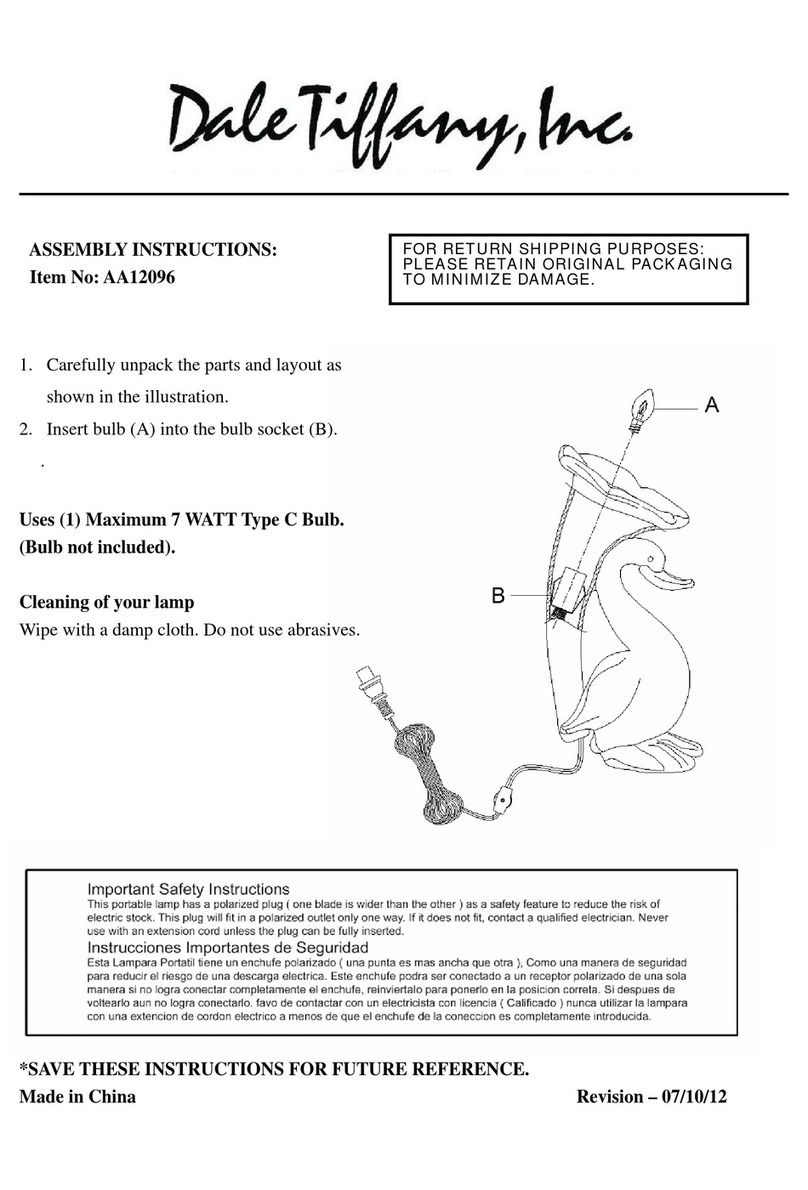 Dale Tiffany AA12096 Assembly instructions