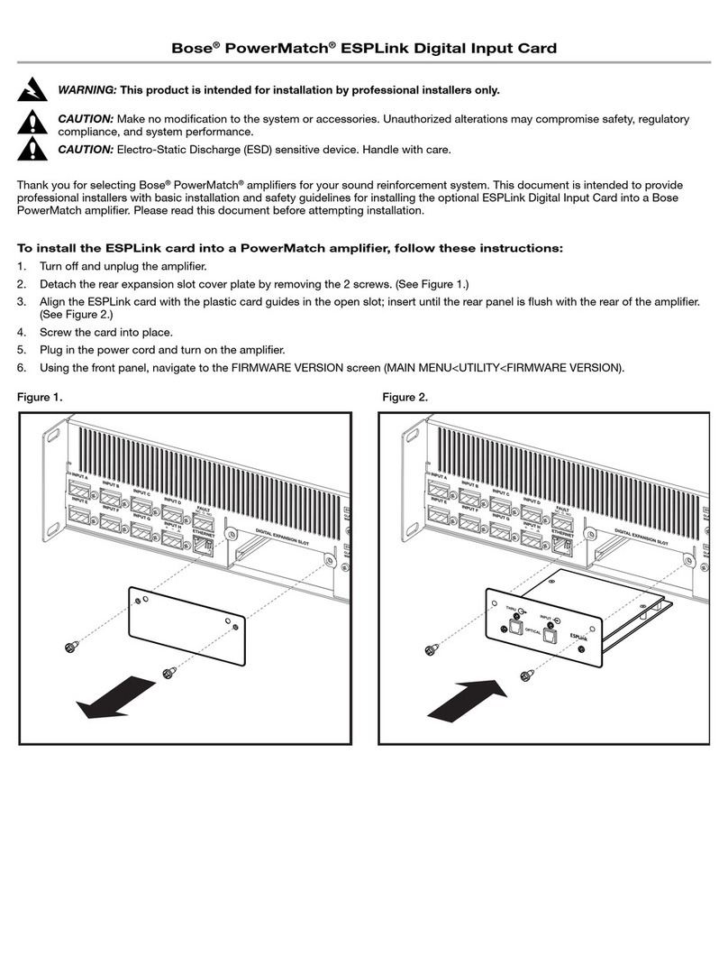 Bose PowerMatch ESPLink User manual