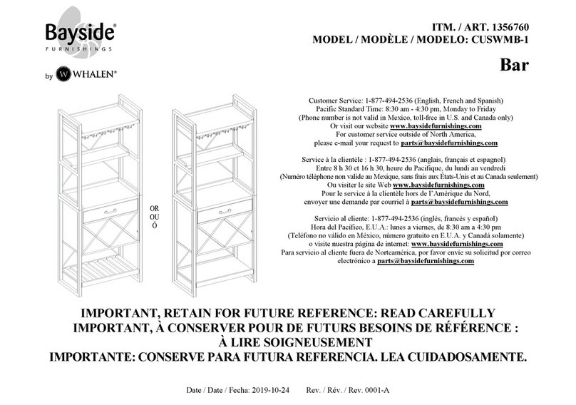 Whalen Bayside Furnishings CUSWMB-1 User manual Whalen Bayside Furnishings CUSWMB-1 User manual