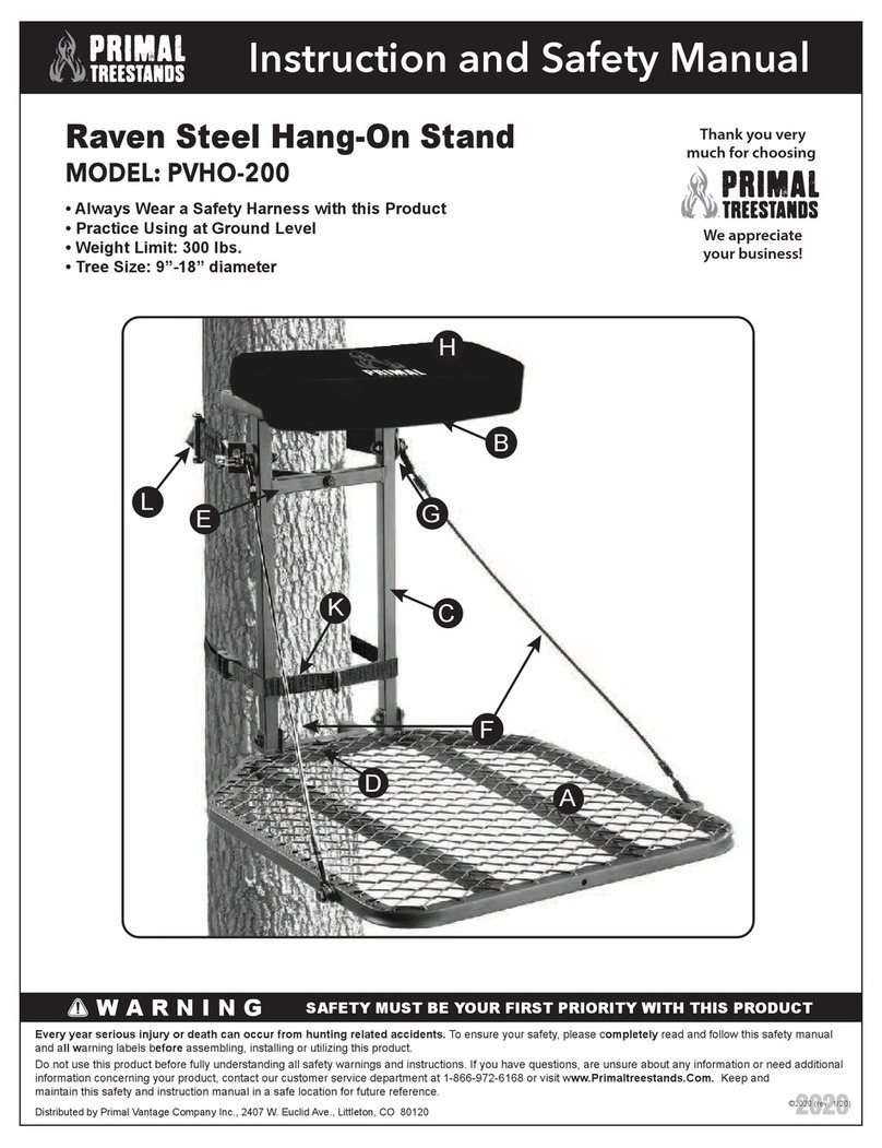 PRIMAL TREESTANDS PVHO-200 Instruction and safety manual PRIMAL TREESTANDS PVHO-200 Instruction and safety manual