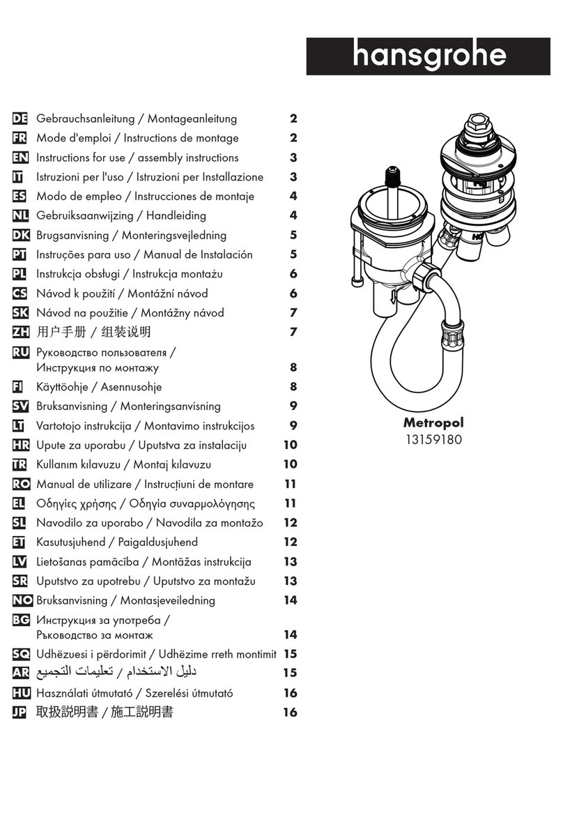 Hans Grohe Metropol 13159180 Instructions for use/assembly instructions Hans Grohe Metropol 13159180 Instructions for use/assembly instructions