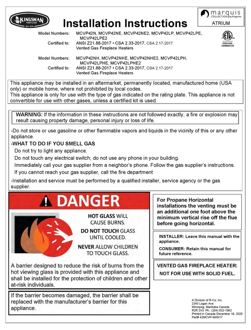 Kingsman Marquis MCVP42NE2 User manual