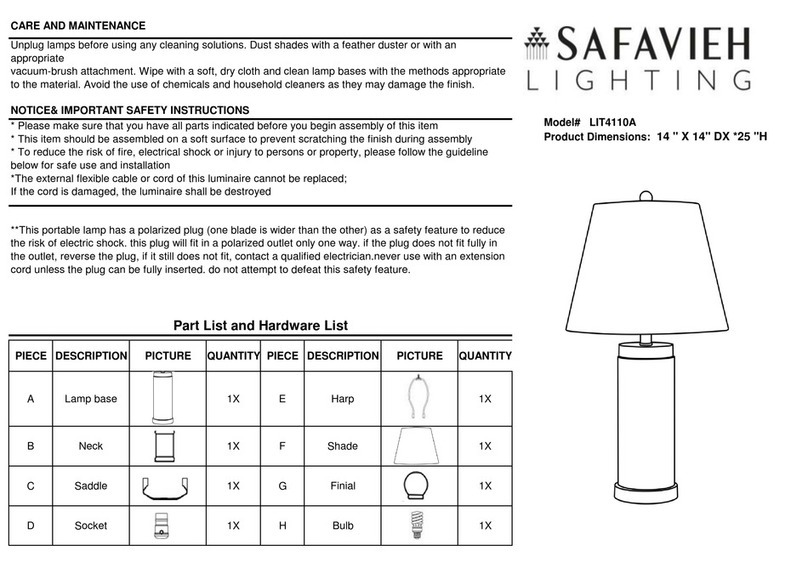 Safavieh LIT4110A User manual