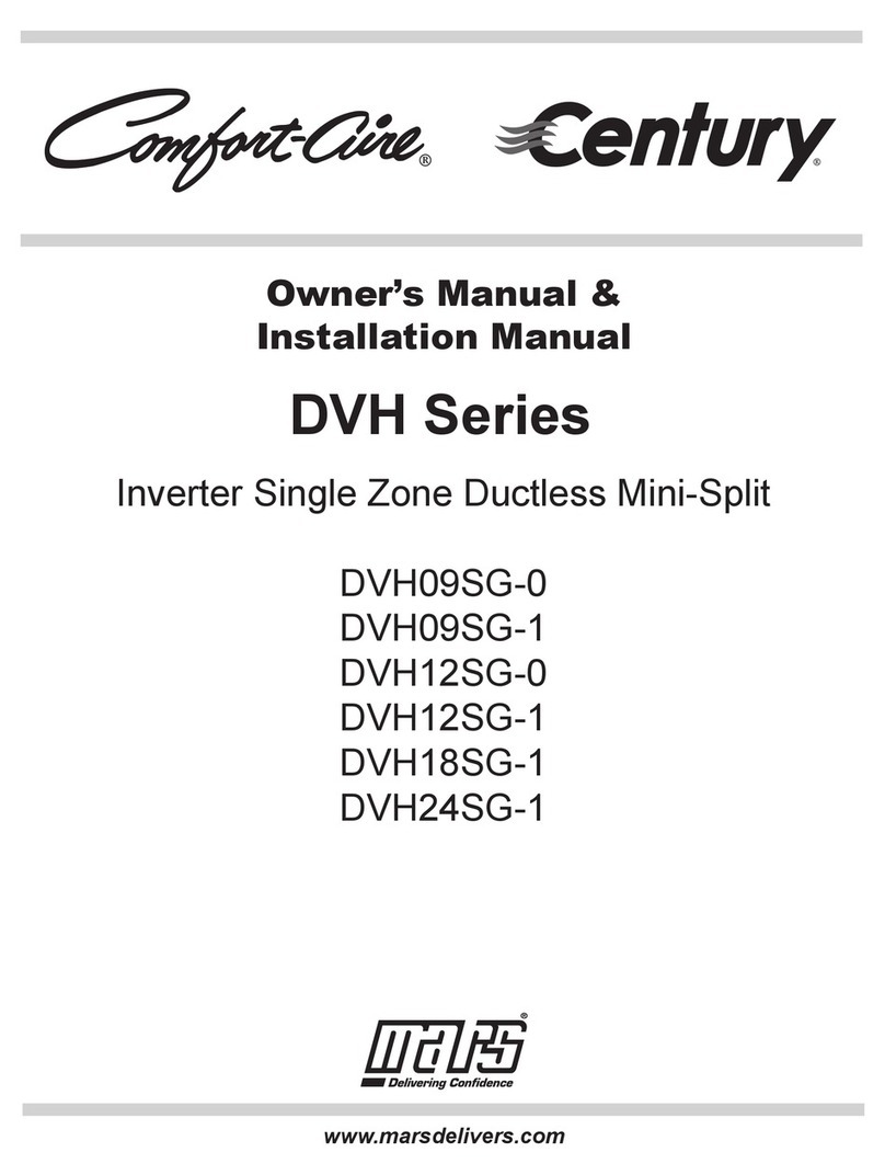 Mars Comfort-Aire Century DVH Series Repair manual