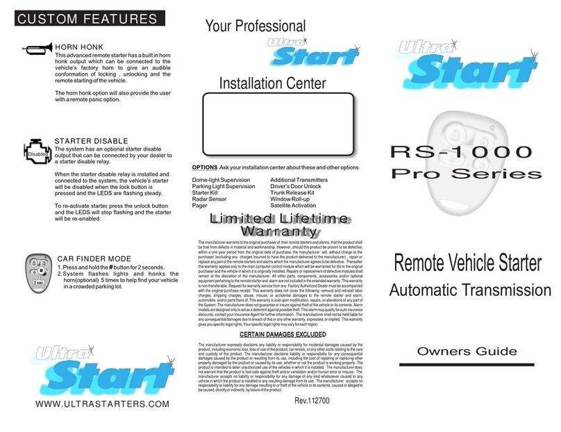 Ultra Start PRO Series User manual