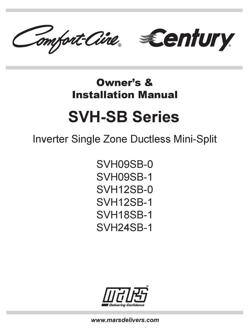 Mars Comfort-Aire Century SVH-SB Series Quick start guide